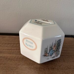 Peter Rabbit White Ceramic Coin Bank